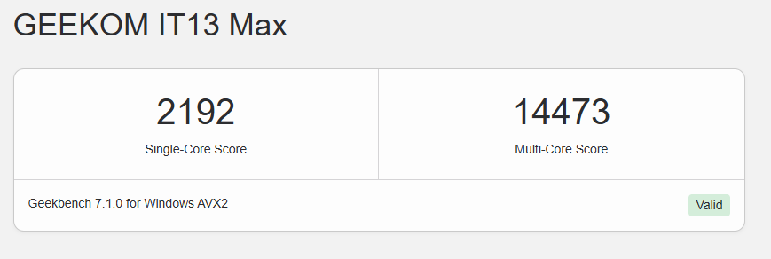 Geekbench 7.1.0 CPU
