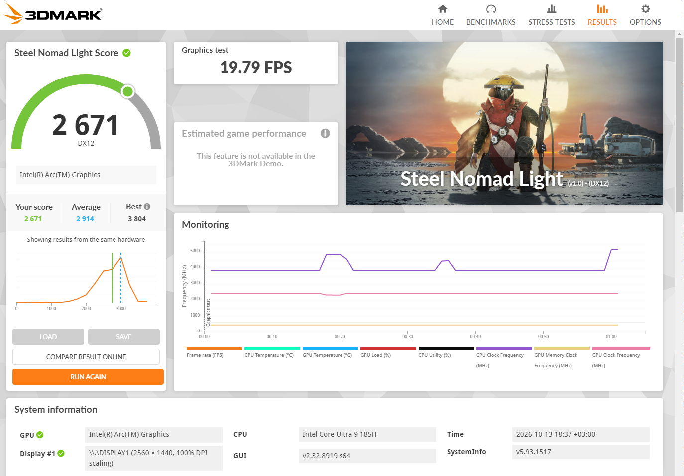 3DMark Steel Nomad Light